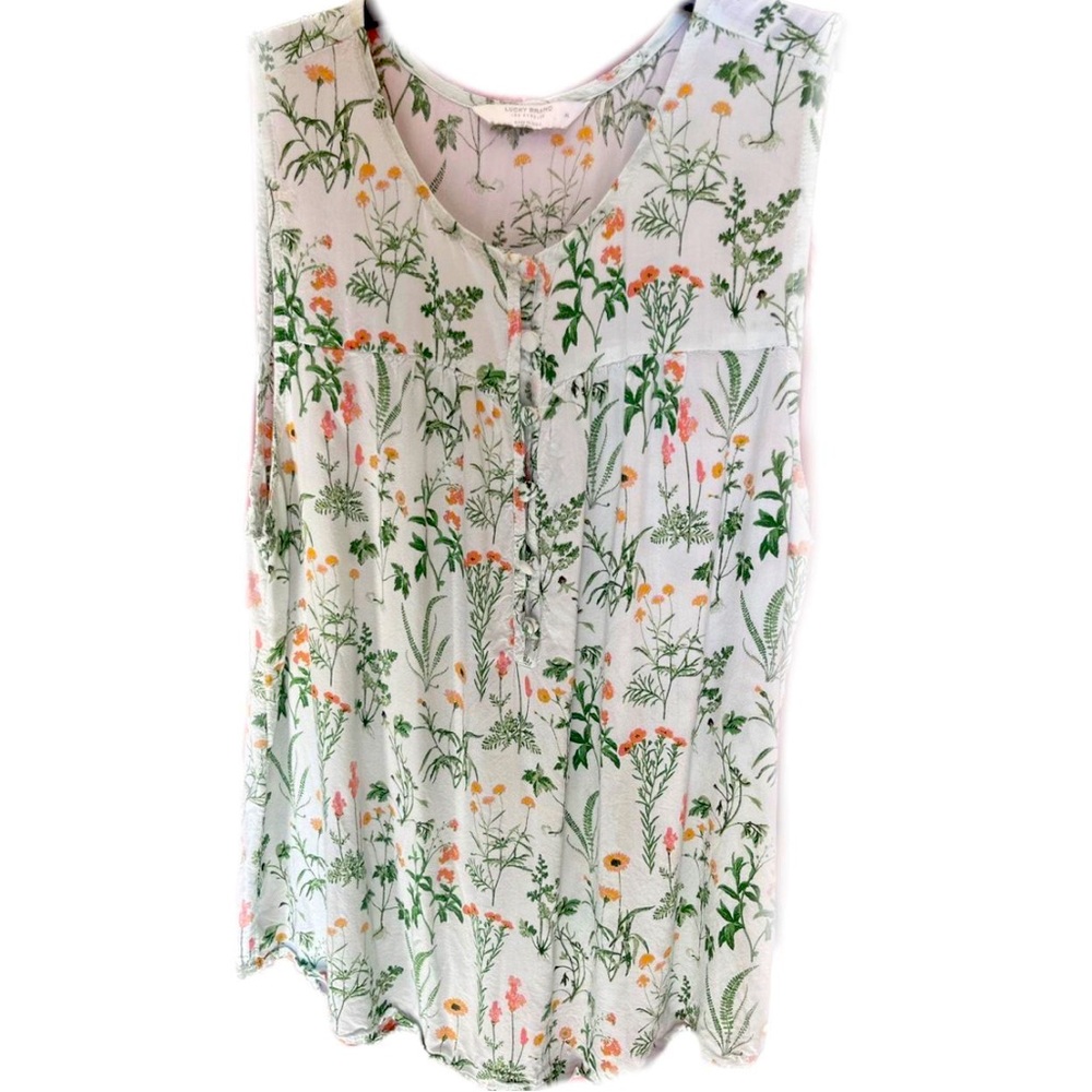 Sleeveless Floral Blouse